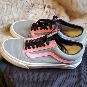 VANS Customs grey and pink sneakers